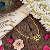 Traditional Kerala Naga Padam Neckpiece- Green - G15304